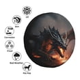 thumbnail image 4 of Naloa Fiery Black Dragon Attack PVC Leather Spare Tire Wheel Cover Spare Tire Cover, for Car Truck SUV Camper Trailer Universal Fit(14-17in)-17 inch, 4 of 6