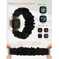 thumbnail image 6 of TOYOUTHS 2 Packs Scrunchie Bands Compatible with Fitbit Versa 4/Versa 3/Fitbit Sense/Sense 2 Stretchy Women Cute Bracelets Elastic Breathable Wristbands, 6 of 8