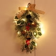thumbnail image 2 of 2025 Christmas Wreath Xmas Flower Ornament Home Room Door Wall Decoration Hanging Garland Decor Happy New Year, 2 of 5