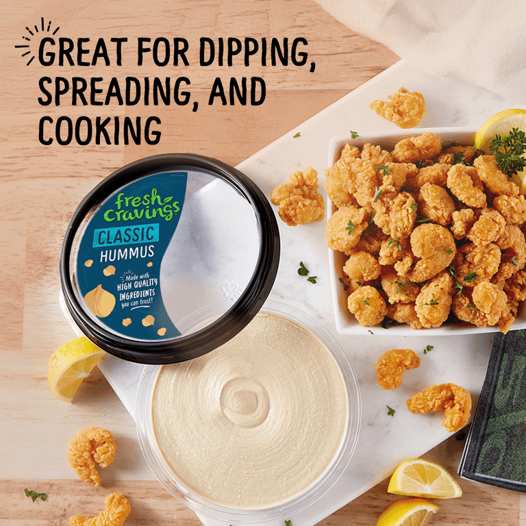 Fresh Cravings Classic Hummus Dip, 10 oz Vegan Recyclable Plastic