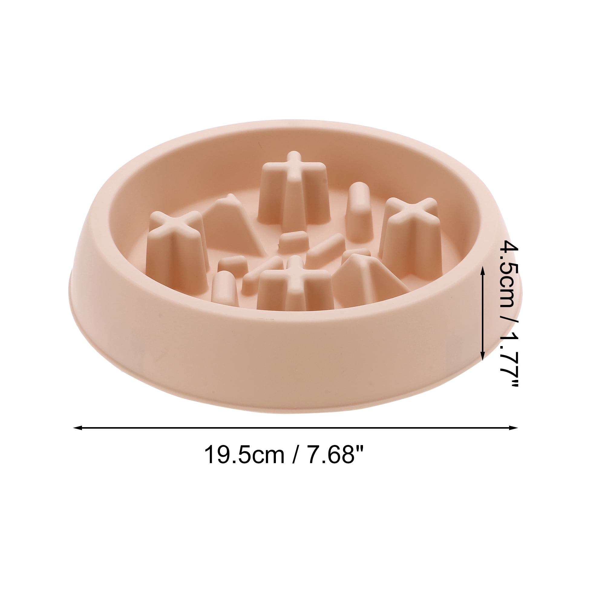 Unique Bargains 1 Pc Convenient Round Dog Bowl for Indoor and Outdoor Pink