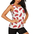 thumbnail image 2 of Wukai Watermelon Print &nbsp;Women's Workout Tank Top Mesh Yoga Shirts Athletic Running Tank Tops Athletic Gym Shirts - Large, 2 of 8