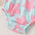 thumbnail image 4 of Akiihool Baby Girl Summer Clothes Baby Girl Summer Clothes Cute Ruffle Tops Dress Shorts Outfits Set Infant Toddler Shrit Bloomers Princess Outfit(Blue,1-3 Months ), 4 of 9