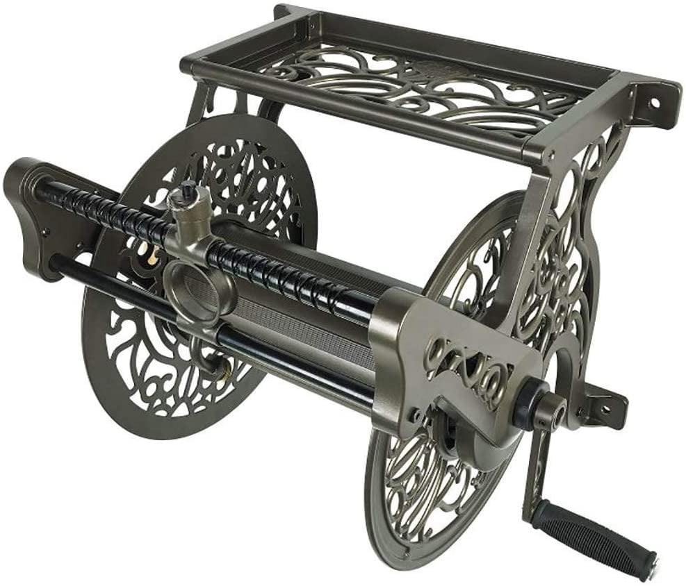 Liberty Garden LBG707 125' Wall Mounted Heavy Gauge Aluminum Hose Reel (2 Pack)