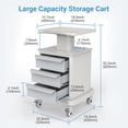 thumbnail image 5 of Joreek Mobile Ultrasound Cart with Wheels Medical Cart with 3 Drawers Ultrasound Imaging Scanner Vehicle Rolling Utility for Hospital Office Salon, 5 of 8