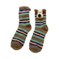 thumbnail image 2 of Cozy 3D dog socks Knit Animal Slipper Socks, Cute Plush Animals Hug Sock, Funny Cute Christmas Hand Crocheted Long Stocks Coffee, 2 of 3