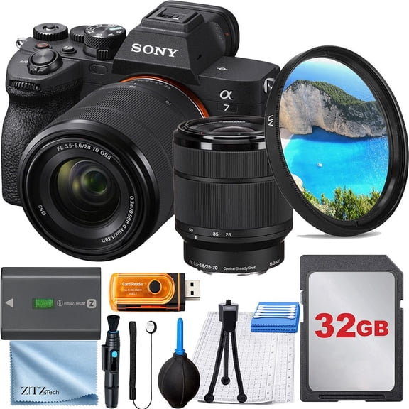 Sony Alpha a7 IV Mirrorless Camera with 28-70mm Lens Black Starter 32GB (International Version)
