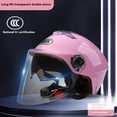 thumbnail image 3 of Casco de scooter eléctrico para hombre y mujer, para primavera y verano, para motocicleta, para todas las estaciones, medio casco, casco completo, protector solar mate, 3 of 5