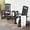 Black, variant on FOOWIN 3-Piece Outdoor Rocking Chairs Set with Side Table, HDPE Plastic Weather Resistant Porch Rocker, White