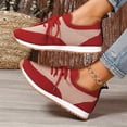 thumbnail image 5 of Sopiago Women Shoes Women's Consistent Vivid Lace up Comfort Athletic Running Sneaker Red,39, 5 of 6