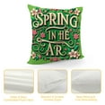 thumbnail image 4 of Throw Pillow Cover Pink Flowers Pattern Decorative Pillow Covers Spring Quote Linen Outdoor Indoor Sofa Cushion Cover, 4 of 5