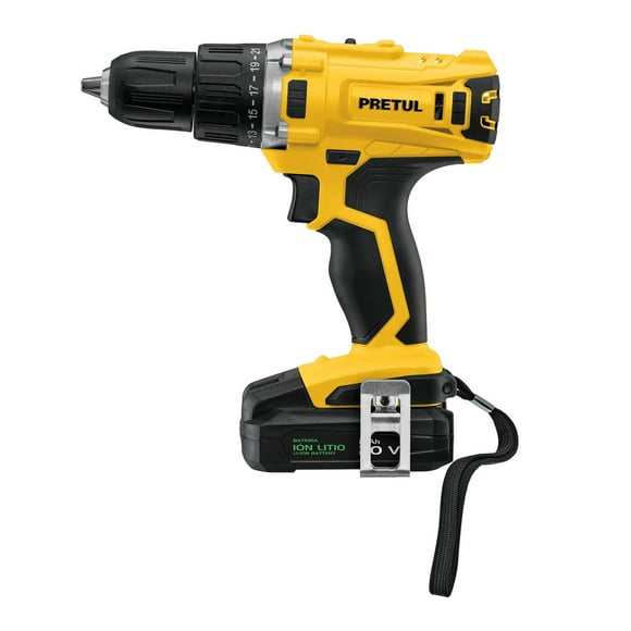 Taladro inalámbrico 3/8', batería ion litio 20 V, Pretul Pretul TALI-20P2