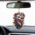 thumbnail image 6 of SLYNSHome 4th of July Ornaments Cross Flowers Hanging Pendants Red White Blue America Flag Ornaments for Party Decor, 6 of 8