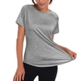 thumbnail image 6 of Xuyuer Women's Long Workout Tops,Short Sleeve Dry-Fit Mesh Open Back Loose Fit Gym Athletic Running Shirts Exercise Tee, 6 of 8