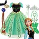 thumbnail image 2 of Disfraz de Elsa y Anna de Frozen para Halloween de Disney para niñas, vestido de princesa para fiesta de cumpleaños, ropa para niños para fiesta de carnaval, 2 of 5
