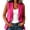 Hot Pink, variant on longantii Summer Blazers for Women Trendy Sleeveless Notch Lapel Blazer Vest Modern Fit Formal Work Suit Button Front Wear with Pockets Brown 3XL