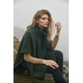 thumbnail image 2 of SAOL 100% Merino Wool Aran Cowl Neck Knitted Poncho Irish Cape from Ireland, 2 of 7