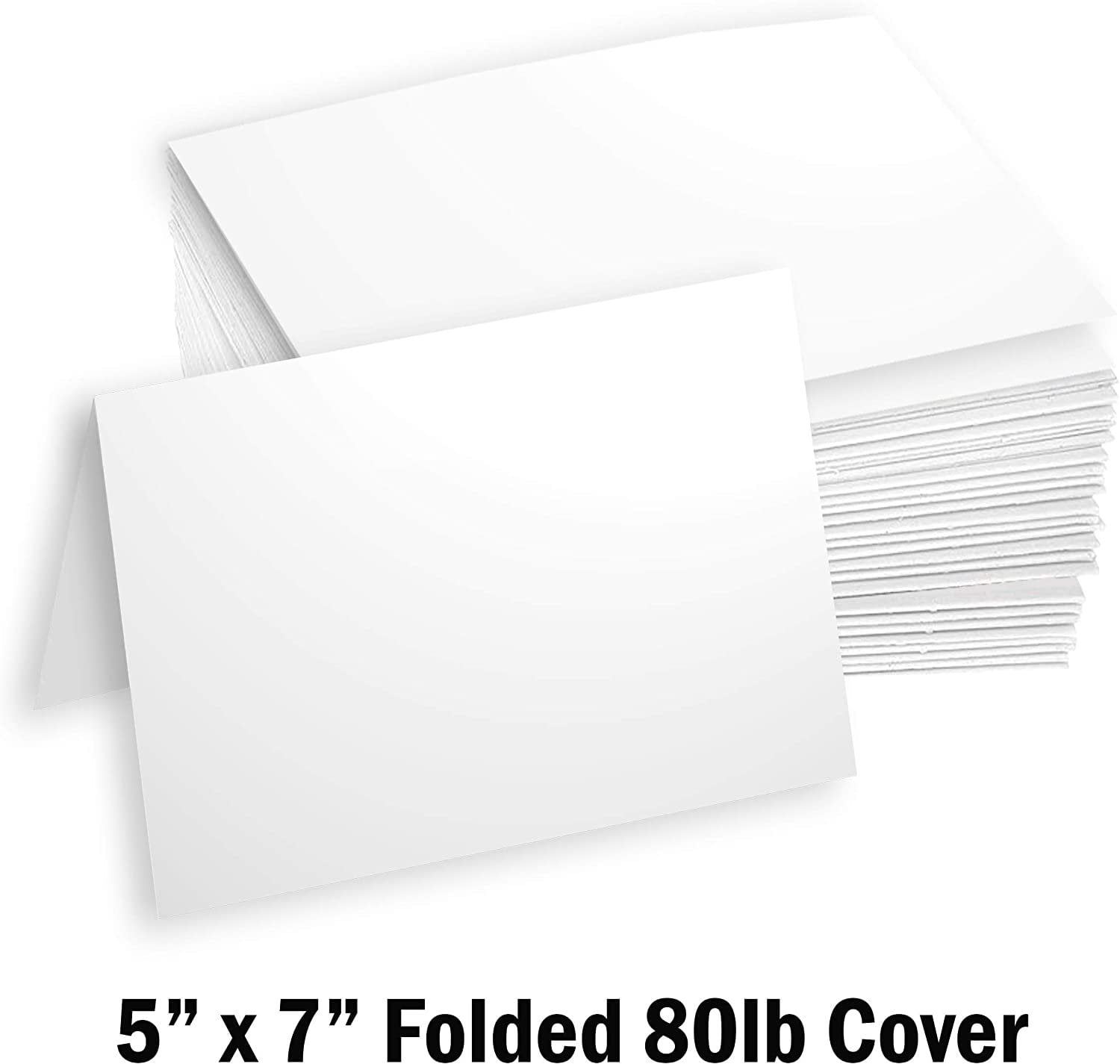 5 x 7 Blank Folded Cards 100 Pack Hamilco Linen Cardstock Thick Paper Heavy weight 100 lb Card Stock for Printer Greeting Invitations Stationary
