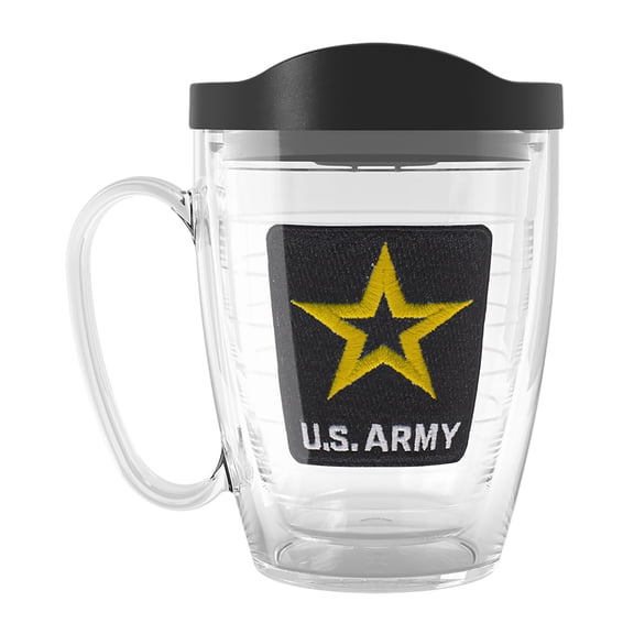 Tervis Army Seal Made in USA Double Walled  Insulated Tumbler Travel Cup Keeps Drinks Cold & Hot, 16oz Mug with Handle, Classic