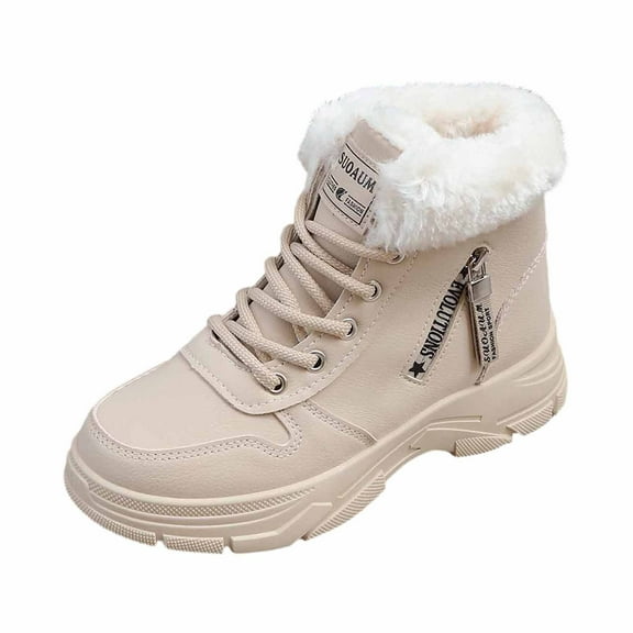Fashionable Women's Boots with Thermal Insulation and Platform Sole for Outdoor Activities and Hiking
