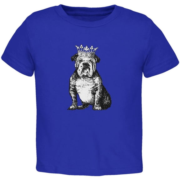 Bulldog Crown Toddler T Shirt Royal 4T