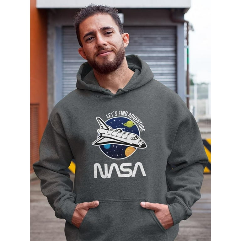 NASA Let s Find Adventure Nasa Hoodie Men NASA Designs Male Small Walmart