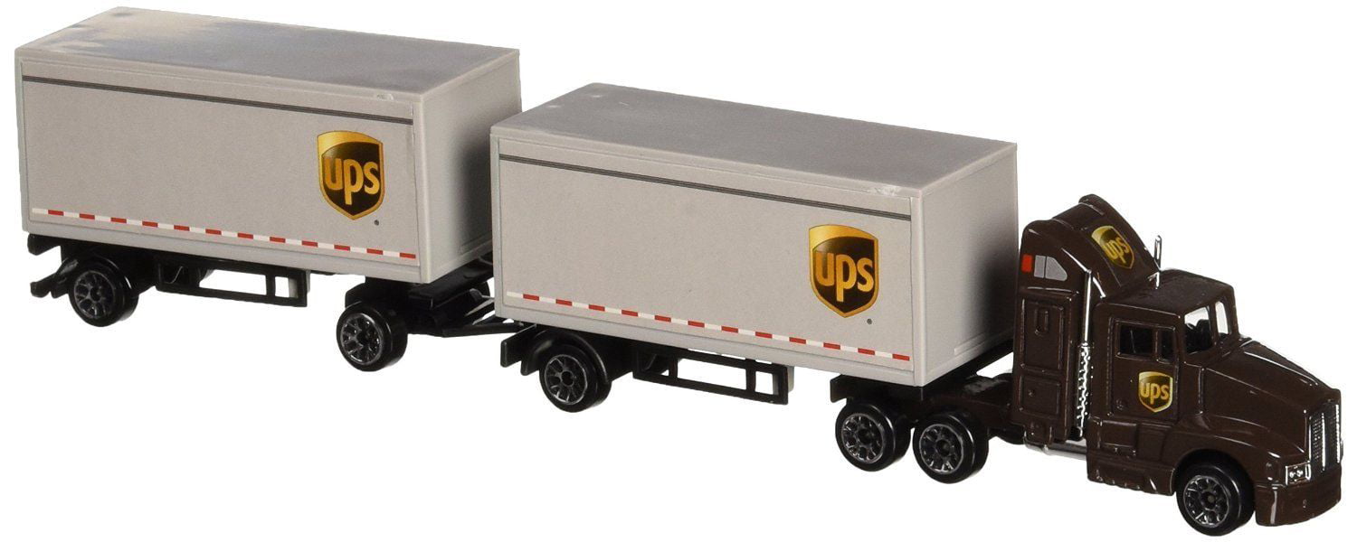UPS United Parcel Service Tandem Tractor Trailer HO Scale 1:87 Diecast New 