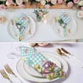thumbnail image 3 of Spring Easter Gnomes Cloth Napkins, Truck Colorful Eggs Botanical Blue Plaid Washable and Reusable Dinner Napkins Set of 2, Table Napkin for Kitchen Party Birthday Wedding Hotel Housewarming 20"x20", 3 of 9