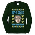 thumbnail image 2 of Wild Bobby, Have a Pretty Pretty Pretty Good Hanukkah Curb Larry, Hanukkah, Men Long Sleeve Shirt, Forest Green, Medium, 2 of 4
