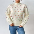 thumbnail image 2 of Gibobby SuéTer Para Mujeres Suéter de punto de colorido con cuello redondo elegante para mujer: elegante de otoño e invierno(Beige,G), 2 of 6