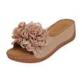 thumbnail image 7 of Women's Sandals Walking Sandals Women Womens Wedge Sandals 2026 Women Comfortable Low Walking Sandals for Beach Flower Slippers for Women Summer Dressy Flat Open Toe Casual Outdoor Shoes Brown 7, 7 of 7