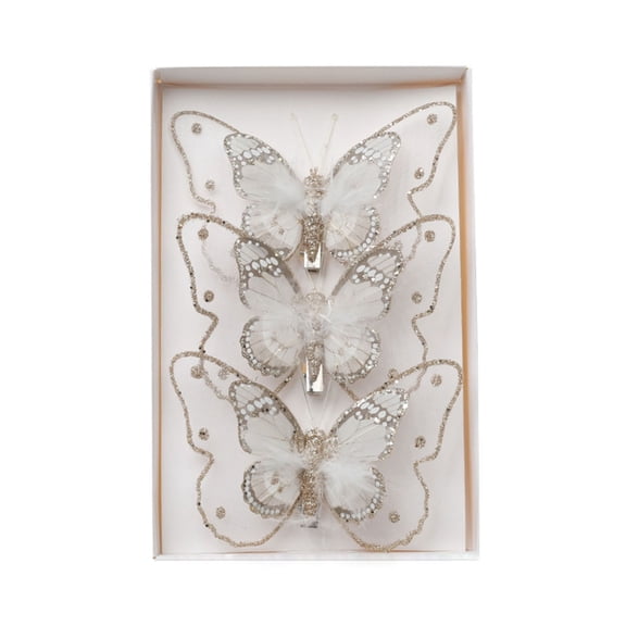 EXCIXING Set of 3 Festival Butterfly Hanging Ornament for Christmas Tree Decoration