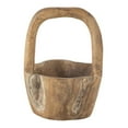 thumbnail image 5 of A & B Home Bohemian Round Teak Natural Bowl With Handle 49935, 5 of 7