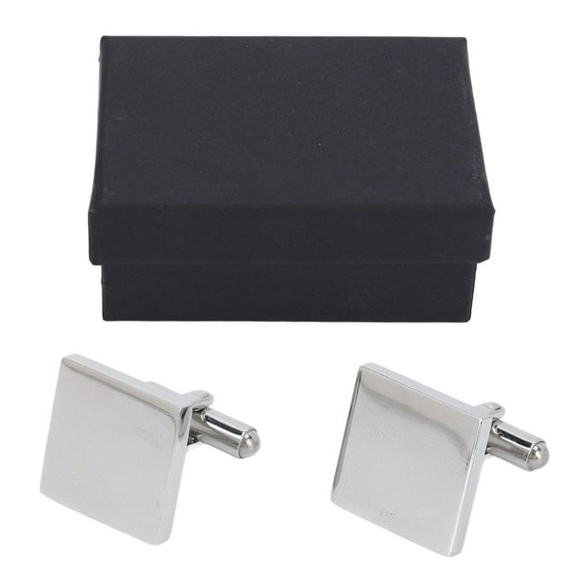 Gemelos para hombre Gemelos de Tetragonum plateados Proceso de galvanoplastia en blanco Gemelos de acero inoxidable 316L para hombre para fiesta