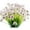 White, variant on 12 Bundles Artificial Flowers Outdoor UV Resistant Fake Flowers No Fade Faux Plants Garden Porch Window Box Decorating