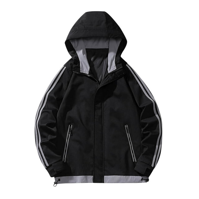 WRKEKC Men's Lightweight Windproof Cycling Coat for Spring Outdoor Riding, Thin Mountain Climbing Work Jacket with Water Resistant Black XL