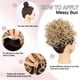 thumbnail image 4 of Moño desordenado, moño rizado, moño ligero y esponjoso para cabello corto y fino, natural (rubio champán), 4 of 5