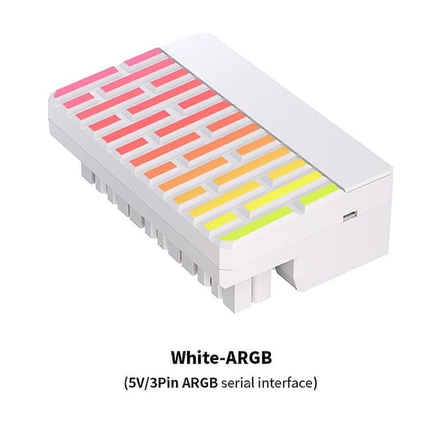 ATX 24-Pin 90° Power Connector Adapter 5V 3 Pin ARGB 24Pin White