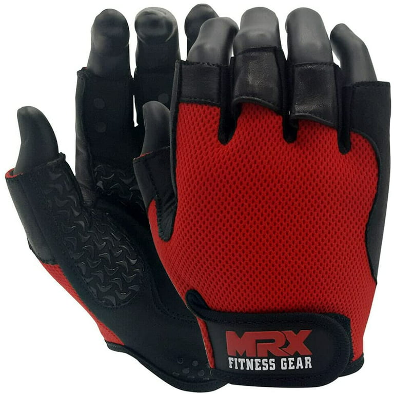 Weightlifting Gloves Grip Palm Half Finger Exercise Training Workout 2625 Black / Xs