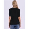 thumbnail image 3 of DARING DIVA Women's Lightweight Short Sleeve Sweater XL Beige, 3 of 6