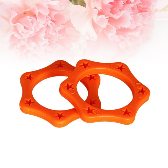 KALLORY 5Pcs Micphone Cover Anti Slip Ring in Orange for Microphone Protection