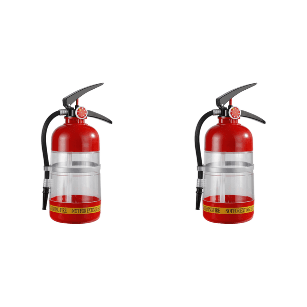 2 barriles de cerveza de 1,5 l, acrílicos, con forma de extintor, dispensador de licor