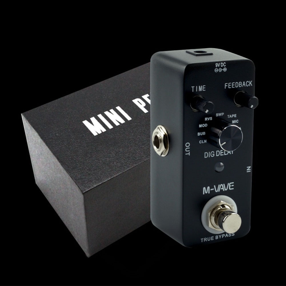 Gerich Professional M-VAVE DIG DELAY Digital Guitar Effect Pedal 9 Delay Effects with 2 Control Knobs Guitar Effect Pedal for E-Guitars