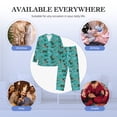 thumbnail image 7 of Bingfone Men's Pajama Set 2 Piece Loungewear PJs, Long Sleeve with Pajama Pants-Hawaii Palms, 7 of 7