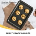 thumbnail image 6 of HONGBAKE XL Large Baking Sheet Pan, Cookie Sheet Pans for Baking, Cookie Sheets Nonstick Sets, Baking Trays for Oven, Baking Sheets for Oven with Wider Grips, Dishwasher Safe (3 Pack), Grey, 6 of 7