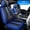 Black&Blue, variant on Telimocy Car Seat Cover Custom Fit for Ford F150 2009-2026, Waterproof Faux Leather Pickup Truck Seat Cushion Protector Full Set Black
