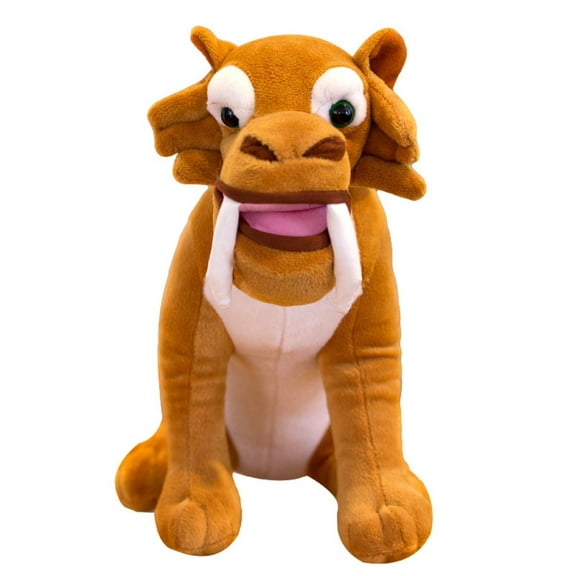 STEZYO 7.87-Inch Saber-Toothed Tiger Cute Animal Doll Stuffed Animal Plush Toys Home Travel Companion