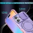 thumbnail image 5 of Allytechgroup Magnetic For iPhone 16 Plus Case with Ring, [1x Screen Protector] [Slide Camera Cover] Military Grade Drop Protection Back Cover For iPhone 16 Plus, Purple, 5 of 10