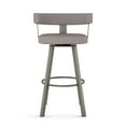 thumbnail image 2 of Amisco Parker 26 In. Swivel Counter Stool - Taupe Grey Faux Leather / Grey Metal, 2 of 9