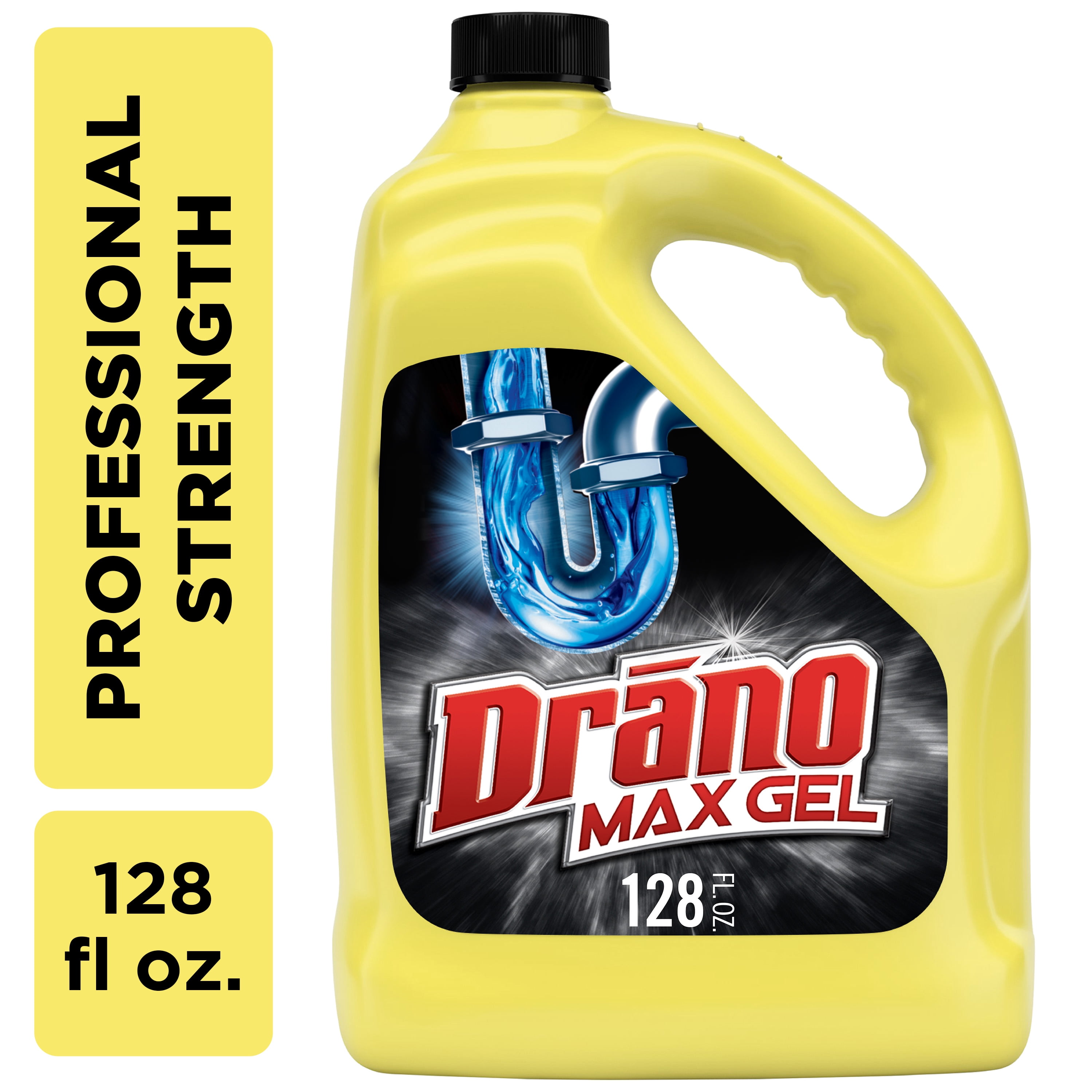 (3 pack) Drano Max Gel Drain Clog Remover, Commercial Line, 128 fl oz